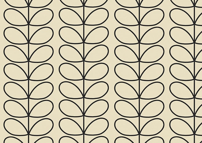 Orla Kiely Linear Stem, Black - Twist&Fit Roller Blind - Image 6